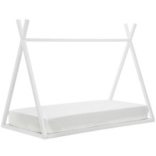 White Teepee Pine Wood Single Bed