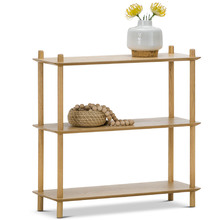 Natural Harper 3 Tier Wooden Bookshelf