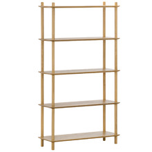 Natural Harper 5 Tier Wooden Bookshelf