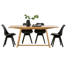 Manhattan Dining Table & Eames Replica Padded Chairs Set