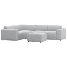 Tilly 4 Seater Upholstered Modular Sofa with Ottoman