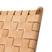 Cassie Woven Leather & Teak Lounge Chair