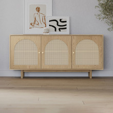Taya 3 Door Rattan Arch Sideboard