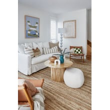 Light Beige Phoebe Cushion Ottoman