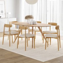 6 Seater Finn Oval Dining Table & Chair Set