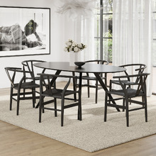 6 Seater Davian Oval Dining Table & Chair Set
