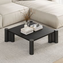 Kieran Square Concrete & Oak Wood Coffee Table