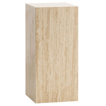 Lorelei Plinth Turkish Travertine Side Table