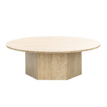 Harmon Round Turkish Travertine Coffee Table