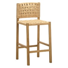 67cm Karen Low Back Teak Wood Bar Stool