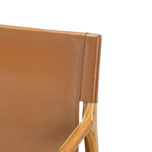 Norah Sling Leather & Teak Armchair