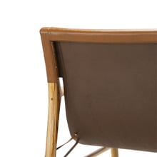 Norah Sling Leather & Teak Armchair