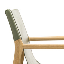 Norah Sling Leather & Teak Armchair