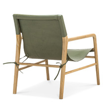 Norah Sling Leather & Teak Armchair