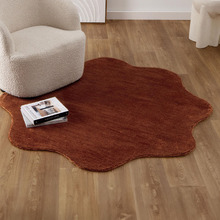 Terracotta Effie Hand-Tufted Scalloped Shaped Rug