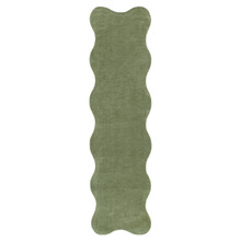 Olive Effie Hand-Tufted Scalloped Runner
