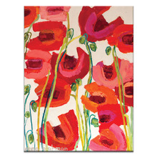 Crazy Poppies Stretched Canvas