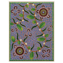 Family Picking Bush Bananas Printed Wall Art