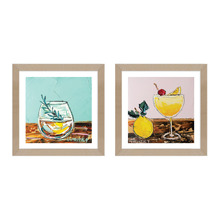 2 Piece Citrus Delights Framed Paper Print Wall Art Set
