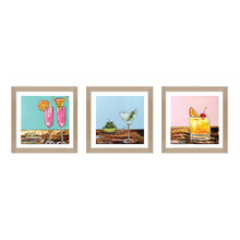 3 Piece Flavours of Bliss Framed Paper Print Wall Art Set