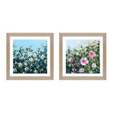 2 Piece Garden Petals Framed Paper Print Wall Art Set