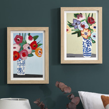 2 Piece Vivid Blooms Framed Paper Print Wall Art Set