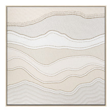 White Loorlg Wash Canvas Wall Art