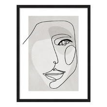 Face Line 3 Framed Printed Wall Art