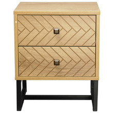 Milan 2 Drawer Bedside Table
