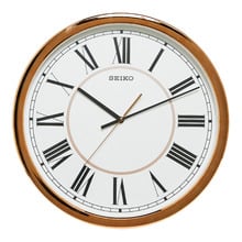 40cm Metallic Rose Gold Seiko Wall Clock