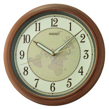 Antique-Look World Map Atlas Wall Clock