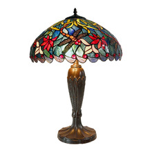 58cm Large Blue Traditional Dragonfly Tiffany Table Lamp