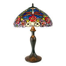 Dragonfly Large Red Tiffany Table Lamp