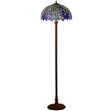 Blue Wisteria Tiffany-Style Floor Lamp
