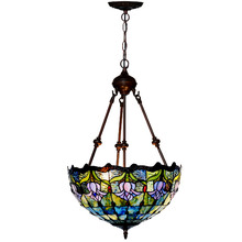 Tulip Uplighter Tiffany-Style Pendant Light