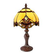 37cm Beige Baroque Tiffany-Style Mini Table Lamp