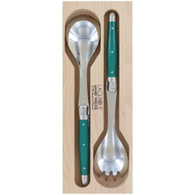 2 Piece Green Laguiole Debutant Salad Server Set