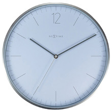 Essential Silver NeXtime Metal Wall Clock