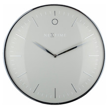Silver Glamour NeXtime Metal Wall Clock