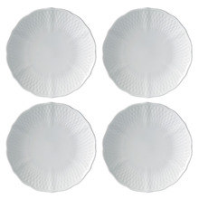White Noritake 17cm Porcelain Dessert Plates (Set of 4)