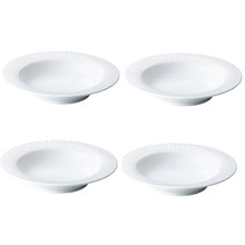 White Conifere Porcelain Pasta Bowls (Set of 4)