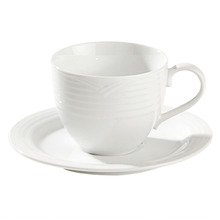 Arctic White Porcelain Espresso Cup & Saucer Set (Set of 4)