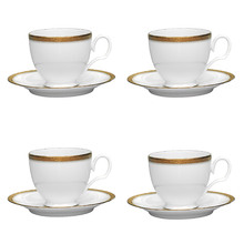 Noritake Charlotta 250ml Cup & Saucers (Set of 4)