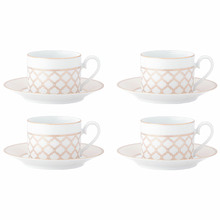 Gold Eternal Palace 225ml Cups & Saucers (Set of 4)