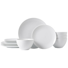 12 Piece Contempo Porcelain Coupe Dinner Set