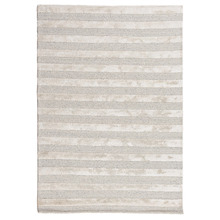 Grey Panama Lines Hand-Tufted Wool & Viscose Rug