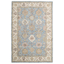 Sky Kashan Hand-Tufted Wool & Cotton Rug