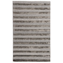 Charcoal Panama Lines Hand-Tufted Wool & Viscose Rug