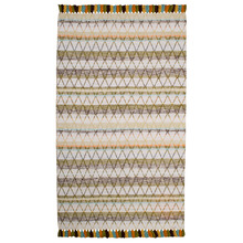 Green Retreat Flat-Woven Cotton Rug