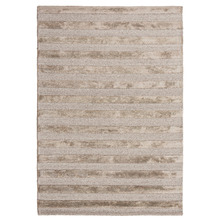 Taupe Panama Lines Hand-Tufted Wool & Viscose Rug